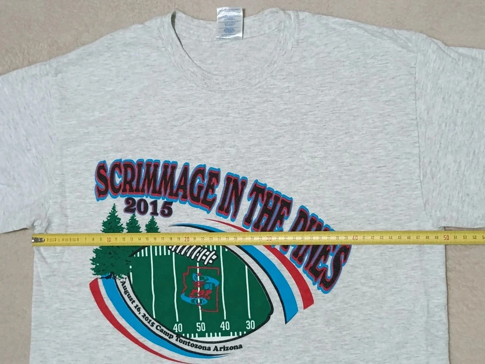 Camiseta Gildan Scrimmage In The Pines 2015 Futebol EUA cinza Tamanho M – photo 9
